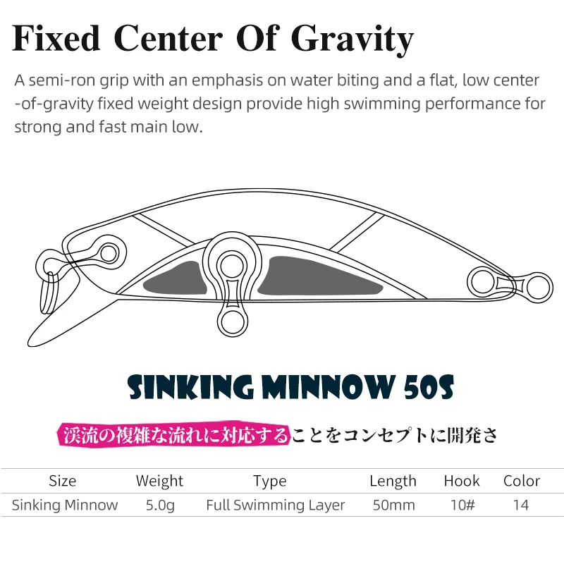TSURINOYA Sinking Minnow Mini  - Fishing Lure Crankbait review and price
