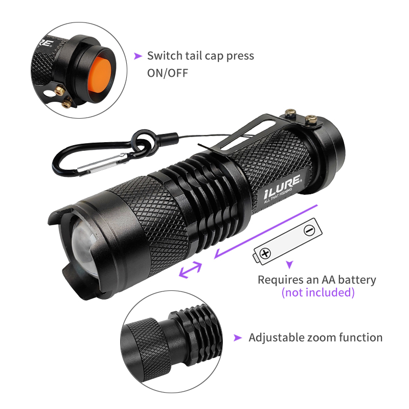 Mini UV Flashlight 395nm Ultra - Fishing Lure Kit review and price